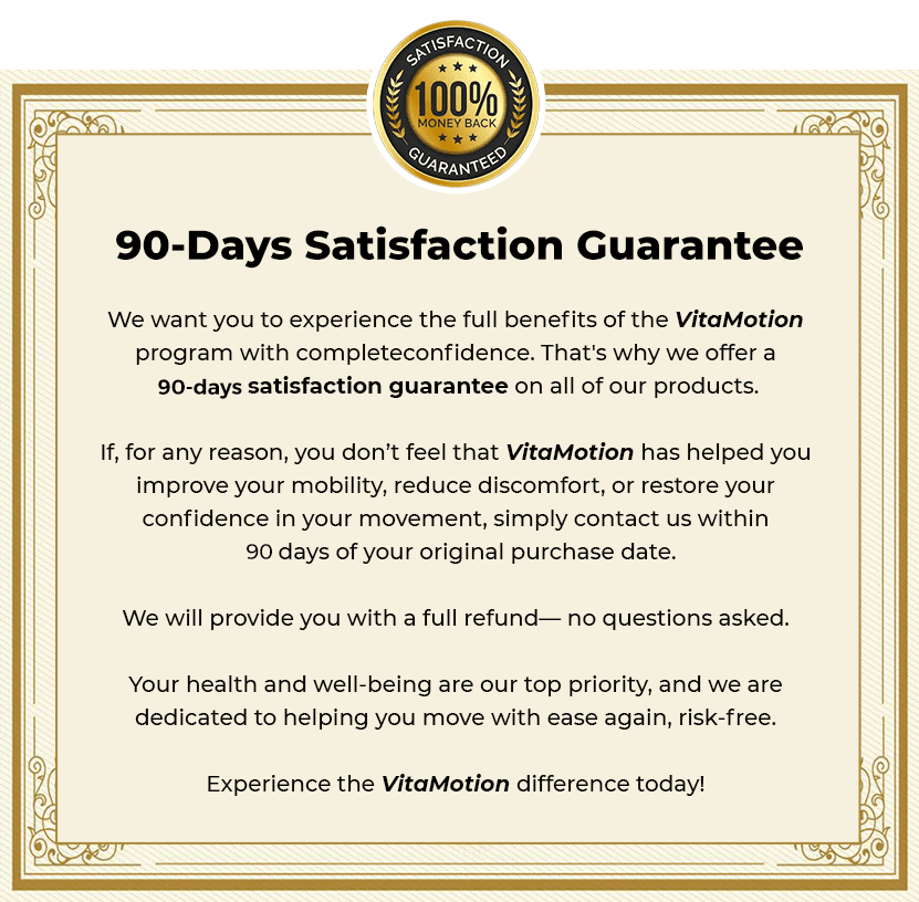 VitaMotion 90 Day Money Back 
